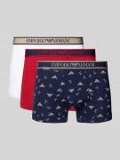 Emporio Armani Trunks im 3er-Pack mit elastischem Logo-Bund in Rot, Gr...