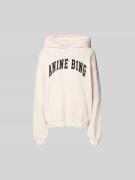 Anine Bing Oversized Hoodie mit Logo-Print in Hellrosa, Größe L