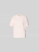 Anine Bing Regular Fit T-Shirt mit Logo-Print in Hellrosa, Größe L