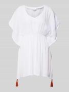 LASCANA Relaxed Fit Tunika aus reiner Viskose in Weiss, Größe L