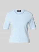 Marc Cain Strickshirt aus Viskose-Mix mit Rundhalsausschnitt in Hellbl...