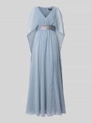 Swing Abendkleid mit Taillenband in Bleu, Größe 36