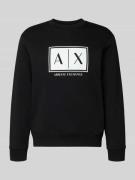 ARMANI EXCHANGE Sweatshirt mit Logo-Print und Rundhalsausschnitt in Bl...