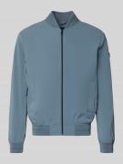 Guess Regular Fit Bomberjacke mit Stehkragen in Rauchblau, Größe L