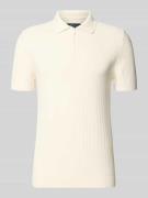 MCNEAL Poloshirt mit kurzem Reißverschluss und Polokragen in Ecru, Grö...