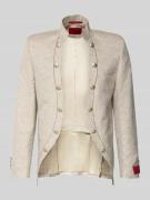 Wilvorst Sakko mit Stehkragen und Knopfleisten in Beige, Größe 102