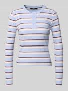 Vero Moda Slim Fit Langarmshirt aus Baumwoll-Mix Modell 'KATIE' in Fli...