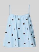 Jake*s Casual Blusentop mit tiefem Rundhalsausschnitt in Hellblau, Grö...