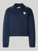 Lacoste Sport Regular Fit Sweatshirt mit Kontraststreifen in Dunkelbla...