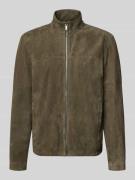 Strellson Regular Fit Lederjacke aus echtem Ziegenvelours Modell 'JIMM...