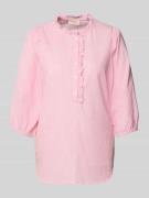 FREE/QUENT Regular Fit Bluse mit 3/4-Arm Modell 'Rolly' in Pink, Größe...