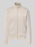 Les Deux Sweatjacke mit Logo-Print Modell 'Ballier' in Beige, Größe M