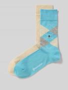 Burlington Socken mit Logo-Applikation im 2er-Pack in Tuerkis, Größe 4...