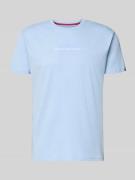 Alpha Industries T-Shirt mit Label-Detail in Hellblau, Größe L