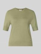 s.Oliver RED LABEL Slim Fit T-Shirt aus Viskose-Mix in Khaki, Größe 34