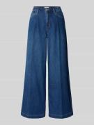 comma Wide Leg Jeans mit Eingrifftaschen in Marine, Größe 34/32