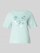 Tom Tailor Relaxed Fit T-Shirt aus reiner Baumwolle in Mint, Größe L