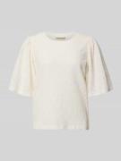 FREE/QUENT Blusenshirt mit Lochstickerei Modell 'KIONA' in Weiss, Größ...