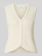 B.Young Strickweste mit V-Ausschnitt Modell 'MIKALA' in Beige, Größe L