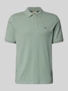 Gant Slim Fit Poloshirt mit Logo-Stitching in Eisblau, Größe 5XL
