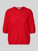 Gestuz Relaxed Fit T-Shirt aus Alpaka-Mix Modell 'Alpha' in Rot, Größe...