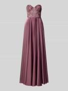 Laona Abendkleid mit Ziersteinbesatz in Altrosa, Größe 32