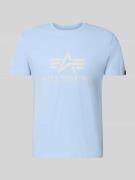 Alpha Industries T-Shirt mit Label-Detail Modell 'BASIC' in Hellblau, ...