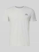 Alpha Industries T-Shirt mit Label-Details Modell 'BASIC' in Hellgrau,...