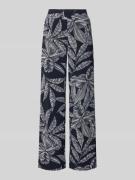Vera Mont Hose im Allover-Look mit Eingrifftaschen in Marine, Größe 36