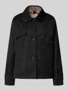 Gil Bret Jacke mit Umlegekragen und Eingrifftaschen in Black, Größe 36