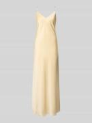 Jake*s Cocktail Abendkleid aus Satin mit Spaghettiträgern in Hellgelb,...