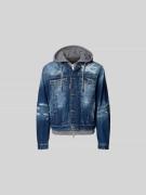 Dsquared2 Jeansjacke mit Kapuze in Marine, Größe L