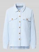 Pieces Regular Fit Cordbluse mit Brustpattentaschen Modell 'EFFI' in H...