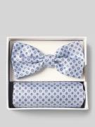 Prince Bowtie Fliege und Einstecktuch im Set aus reiner Seide in Bleu,...