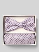 Prince Bowtie Fliege und Einstecktuch im Set aus reiner Seide in Rose,...