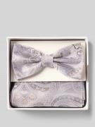 Prince Bowtie Fliege und Einstecktuch im Set aus reiner Seide in Sand,...