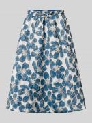 LOLLYS LAUNDRY Midirock mit elastischem Bund Modell 'Bristol' in Blau,...