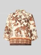 LOLLYS LAUNDRY Boxy Fit Bluse im Allover-Look Modell 'Bono' in Ecru, G...