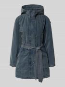khujo Jacke mit Bindegürtel Modell 'PREA' in Marine, Größe L