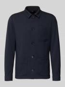 Zuitable Slim Fit Hemdjacke mit Kentkragen Modell 'DiJohn' in Dunkelbl...