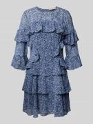MICHAEL Michael Kors Minikleid mit Volants in Marine, Größe L