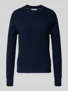 Tommy Hilfiger Slim Fit Pullover aus reiner Baumwolle in Marine, Größe...