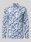 OLYMP Level Five Slim Fit Business-Hemd mit Kentkragen und floralem Mu...