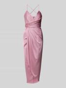 V by Vera Mont Abendkleid in Wickel-Optik in Rosa, Größe 38