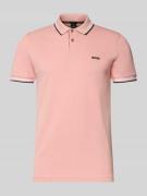 BOSS Green Slim Fit Poloshirt aus reiner Baumwolle Modell 'PAUL' in Pi...