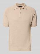 GRAN SASSO Regular Fit Poloshirt aus Baumwoll-Kaschmir-Mix mit Knopfle...