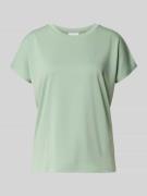 Jake*s Collection T-Shirt aus Modal-Mix mit Rundhalsausschnitt in Lind...