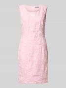 WHITE LABEL Knielanges Etuikleid mit Stitchings in Rose, Größe 36