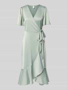 YAS Cocktailkleid mit Volantsaum Modell 'THEA' in Gruen, Größe 36