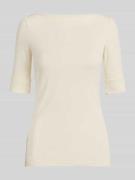 Lauren Ralph Lauren Slim Fit T-Shirt aus reiner Baumwolle in Ecru, Grö...